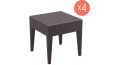 Комплект плетеных столиков для шезлонга GT 1009 Set 4