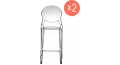 Комплект полубарных прозрачных стульев Igloo Set 2