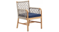 Кресло деревянное плетеное с подушкой Palma