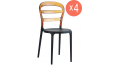 Комплект пластиковых стульев Miss Bibi Set 4