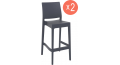 Комплект пластиковых барных стульев Maya Bar 75 Set 2