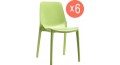 Комплект пластиковых стульев Ginevra Set 6