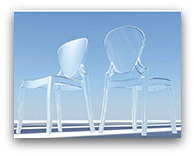 Прозрачные стулья и кресла