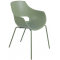 Кресло пластиковое PAPATYA Opal-ML Pro сталь, стеклопластик зеленый Фото 1