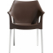 Кресло пластиковое Scab Design Ola анодированный алюминий, технополимер коричневый Фото 2