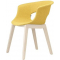 Кресло с обивкой Scab Design Natural Miss B Pop бук, поликарбонат, ткань натуральный бук, желтый Фото 1