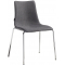 Стул с обивкой Scab Design Zebra Pop 4 legs  сталь, поликарбонат, ткань хром, серый Фото 1