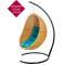 Кресло плетеное подвесное DW Cocoon сталь, искусственный ротанг, полиэстер песочный Фото 5