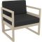 Кресло пластиковое с подушками Siesta Contract Mykonos стеклопластик, полиэстер бежевый, черный Фото 2