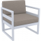 Кресло пластиковое с подушками Siesta Contract Mykonos стеклопластик, полиэстер серебристый, светло-коричневый Фото 4
