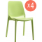 Комплект пластиковых стульев Scab Design Ginevra Set 4 стеклопластик светло-зеленый Фото 1