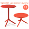 Комплект пластиковых столов Nardi Spritz + Spritz Mini Set 4 стеклопластик коралловый Фото 2