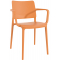 Кресло пластиковое PAPATYA Joy-K стеклопластик оранжевый Фото 2