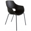 Кресло пластиковое PAPATYA Opal-ML Pro сталь, стеклопластик черный Фото 3