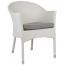 Кресло плетеное Grattoni GS 912 алюминий, искусственный ротанг, олефин белый, светло-серый Фото 1