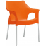 Кресло пластиковое Scab Design Ola анодированный алюминий, технополимер оранжевый Фото 2