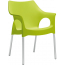 Кресло пластиковое Scab Design Ola анодированный алюминий, технополимер зеленый Фото 2