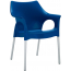 Кресло пластиковое Scab Design Ola анодированный алюминий, технополимер синий Фото 4