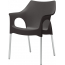 Кресло пластиковое Scab Design Ola анодированный алюминий, технополимер антрацит Фото 4