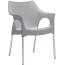 Кресло пластиковое Scab Design Ola анодированный алюминий, технополимер светло-серый Фото 5