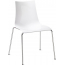 Стул пластиковый Scab Design Zebra Antishock 4 Legs сталь, поликарбонат хром, белый Фото 2