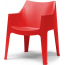 Кресло пластиковое Scab Design Coccolona технополимер красный Фото 2