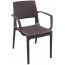 Кресло пластиковое плетеное Siesta Contract Capri стеклопластик коричневый Фото 1