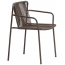 Кресло металлическое PEDRALI Tribeca сталь, роуп коричневый Фото 1