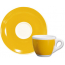 Кофейная пара для эспрессо Ancap Verona Millecolori фарфор желтый, деколь чашка, ручка, блюдце Фото 1