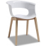 Кресло пластиковое Scab Design Natural Miss B Antishock бук, поликарбонат натуральный бук, белый Фото 1