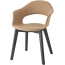 Кресло с обивкой Scab Design Natural Lady B Pop бук, полипропилен, ткань черный бук, тортора Фото 3