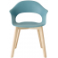 Кресло пластиковое Scab Design Natural Lady B бук, технополимер отбеленный бук, голубой Фото 1