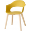 Кресло пластиковое Scab Design Natural Lady B бук, технополимер отбеленный бук, желтый Фото 1