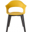 Кресло пластиковое Scab Design Natural Lady B бук, технополимер черный бук, желтый Фото 4