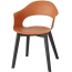 Кресло пластиковое Scab Design Natural Lady B бук, технополимер черный бук, терракотовый Фото 5