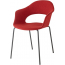 Кресло с обивкой Scab Design Lady B Pop сталь, технополимер, ткань антрацит, красный Фото 2