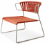 Кресло лаунж плетеное Scab Design Lisa Lounge Filo сталь, роуп тортора, оранжевый Фото 3