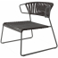 Кресло лаунж плетеное Scab Design Lisa Lounge Filo сталь, роуп антрацит, черный Фото 2