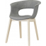 Кресло с обивкой Scab Design Natural Miss B Pop бук, поликарбонат, ткань натуральный бук, серый Фото 3