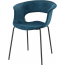 Кресло с обивкой Scab Design Miss B Pop coated steel frame сталь, поликарбонат, ткань антрацит, морская волна Фото 3