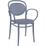Кресло пластиковое Siesta Contract Marcel XL стеклопластик темно-серый Фото 3