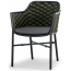 Кресло плетеное с подушкой Grattoni Panama алюминий, роуп, текстилен черный, темно-зеленый, черный Фото 2