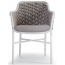Кресло плетеное с подушкой Grattoni Panama алюминий, роуп, текстилен белый, бежевый, шампанское Фото 3