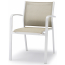 Кресло металлическое текстиленовое Grattoni GS 936 алюминий, текстилен белый, тортора Фото 2