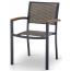 Кресло металлическое текстиленовое Grattoni GS 941 алюминий, текстилен антрацит, черно-золотой Фото 1