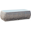Столик плетеный со стеклом журнальный Skyline Design Dynasty алюминий, искусственный ротанг, закаленное стекло белый Фото 1