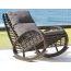 Кресло-качалка плетеное с подушками Skyline Design Taurus алюминий, искусственный ротанг, sunbrella черный, бежевый Фото 2