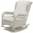 Кресло-качалка плетеное с подушками Skyline Design Ebony алюминий, искусственный ротанг, sunbrella белый, бежевый Фото 1