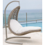 Кресло подвесное плетеное с подушкой Skyline Design Christy алюминий, искусственный ротанг, sunbrella серый, бежевый Фото 5