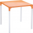 Стол пластиковый Siesta Contract Mango Alu алюминий, пластик оранжевый Фото 2